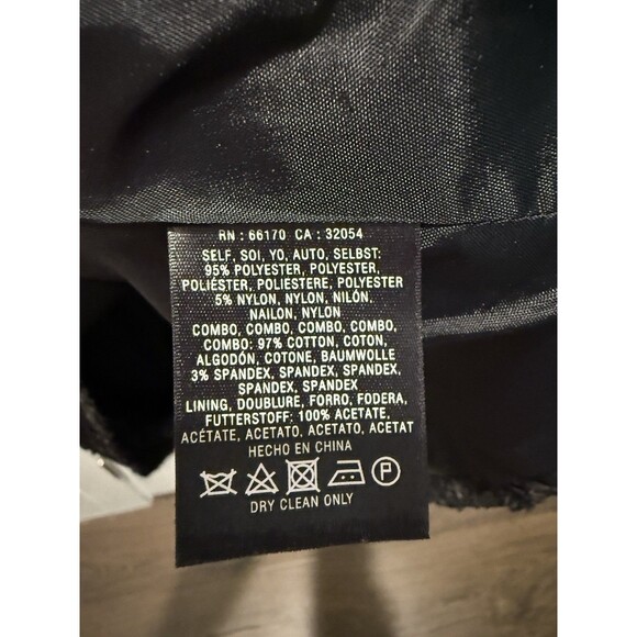 Anthropologie Leifsdottir Black Floral Lace V-Neck A-Line Party Dress Size 4 - Picture 4 of 5